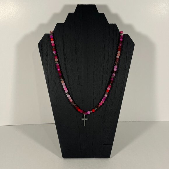 Set of Necklaces! 7 Colors! Silver Cross Pendant! NWT! - Picture 2 of 8